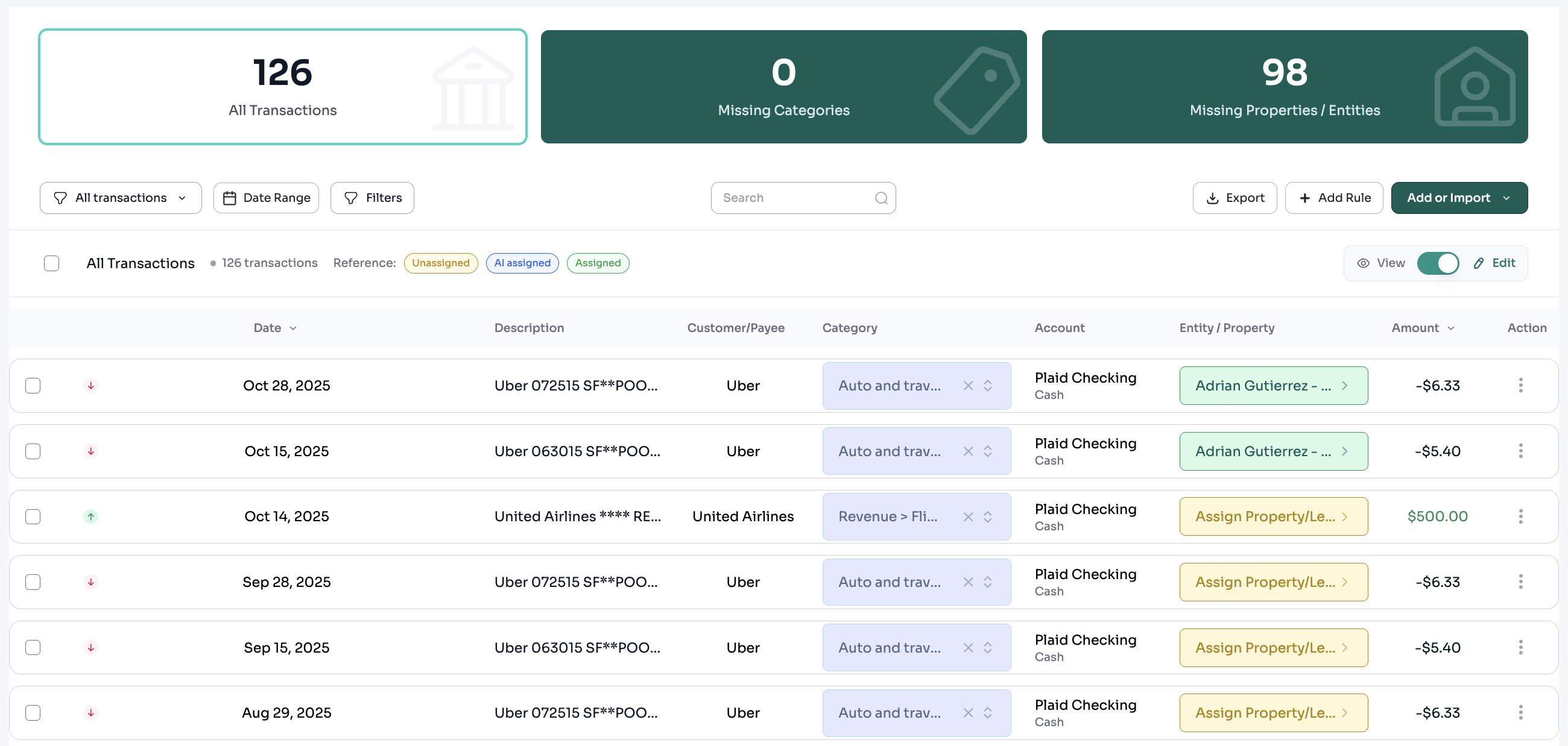 AI bookkeeper reviewing financial records